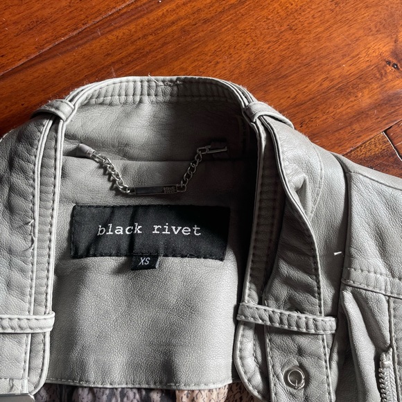 BLACK RIVET - Real Leather Jacket - Picture 3 of 3